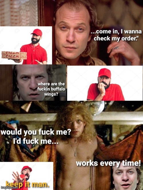 Buffalo wings | image tagged in buffalo bill silence of the lambs | made w/ Imgflip meme maker