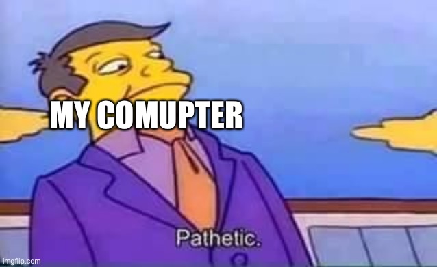 skinner pathetic | MY COMUPTER | image tagged in skinner pathetic | made w/ Imgflip meme maker