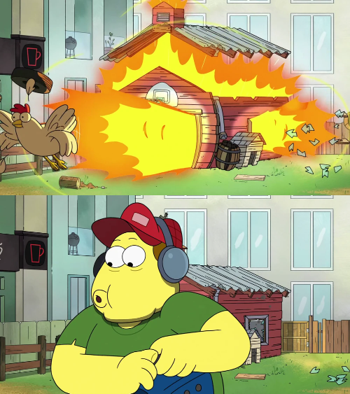 Bill Ignores Explosion Blank Meme Template
