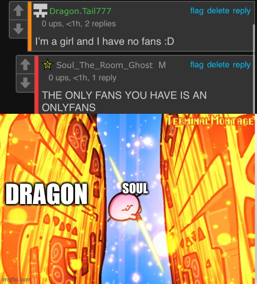 a | DRAGON; SOUL | image tagged in rules of kirbo | made w/ Imgflip meme maker