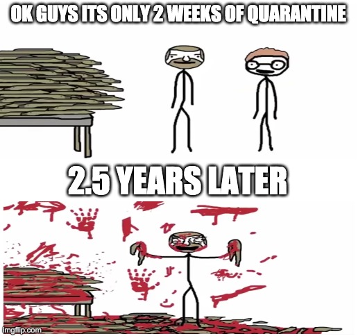 THESE ARE ALL GIRLS | OK GUYS ITS ONLY 2 WEEKS OF QUARANTINE; 2.5 YEARS LATER | image tagged in blank white template | made w/ Imgflip meme maker