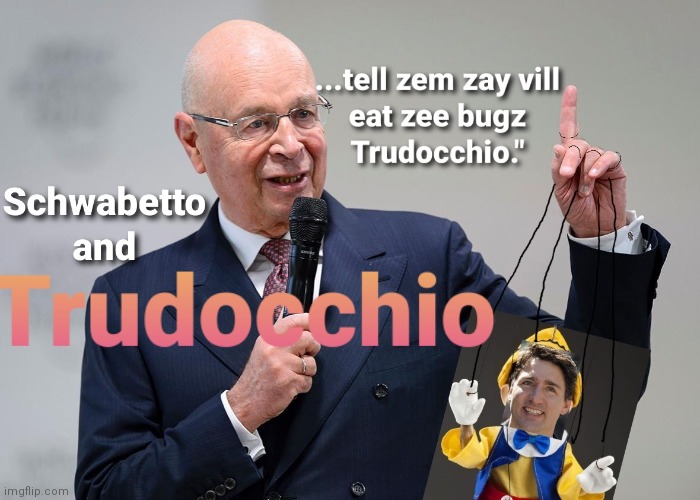 Schwabetto n Trudocchio | image tagged in trudeau | made w/ Imgflip meme maker