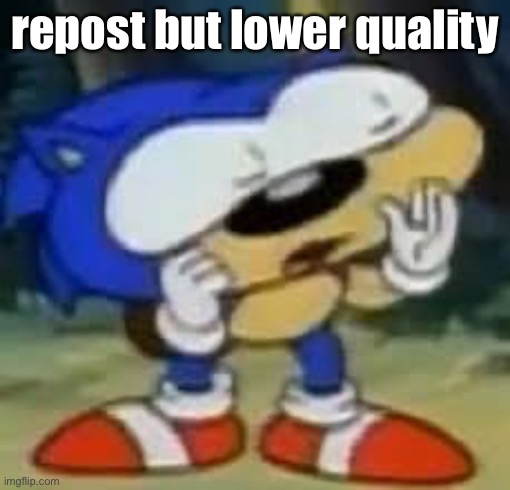 sonic huh? | repost but lower quality | image tagged in sonic huh | made w/ Imgflip meme maker