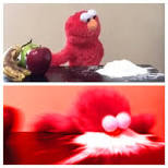 Elmo chooses cocaine Blank Meme Template