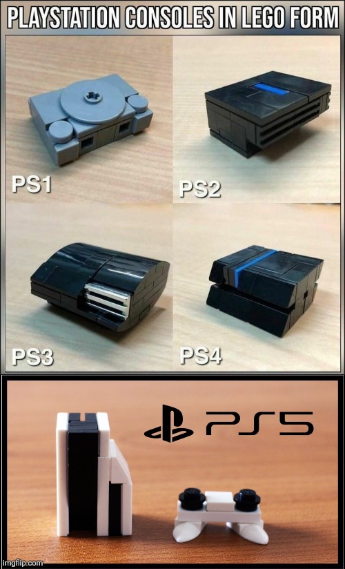 LEGO PLAYSTATION | image tagged in playstation,ps4,ps5,ps2,lego | made w/ Imgflip meme maker
