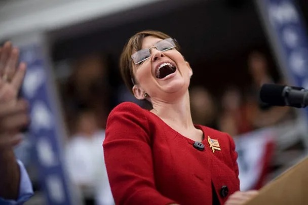 Sarah Palin laughing Blank Meme Template