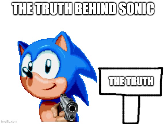 The truth behind sonic | THE TRUTH BEHIND SONIC; THE TRUTH | image tagged in the truth | made w/ Imgflip meme maker
