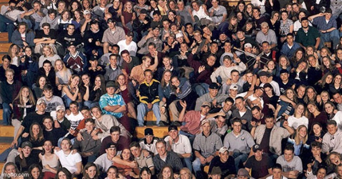 Images with Distrubing Backstories #4|Just a School Photo? | image tagged in in the far left,those 4 people,end up shooting up the school,killing 13,and injuring 12 | made w/ Imgflip meme maker