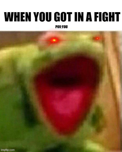 our battle would be a MEME | WHEN YOU GOT IN A FIGHT; POV:YOU | image tagged in ahhhhhhhhhhhhh,fight | made w/ Imgflip meme maker