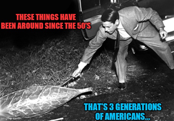 THAT'S 3 GENERATIONS OF AMERICANS... THESE THINGS HAVE BEEN AROUND SINCE THE 50'S | made w/ Imgflip meme maker