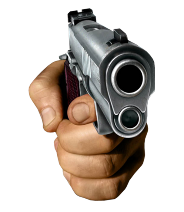 High Quality Gun in Hand Blank Meme Template