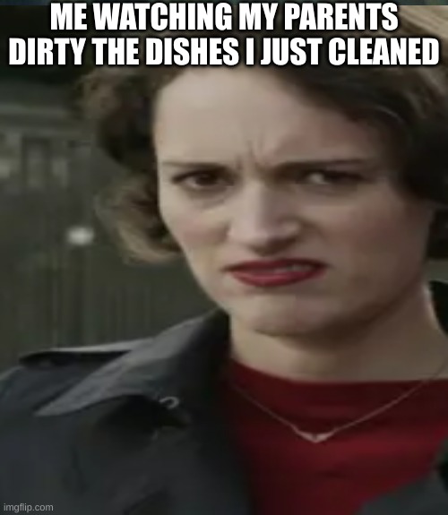 Parents are lovely | ME WATCHING MY PARENTS DIRTY THE DISHES I JUST CLEANED | image tagged in memes,teenagers | made w/ Imgflip meme maker