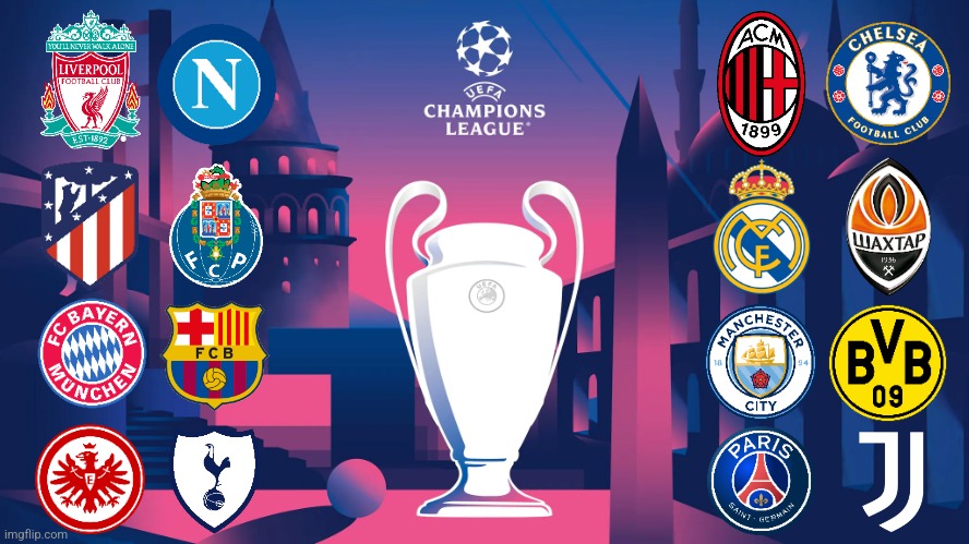 My Personal Opinion: Qualified Champions League Teams into the Knockout Phase (Round of 16) 2022-2023 | image tagged in champions league,futbol,sports,barcelona,bayern munich,real madrid | made w/ Imgflip meme maker