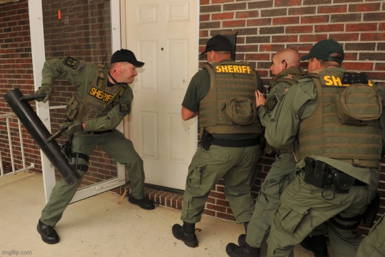 sheriff door slamming | image tagged in sheriff door slamming | made w/ Imgflip meme maker