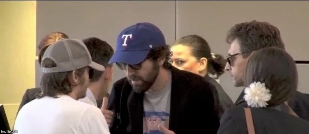 This picture of Thomas wearing a Texas Rangers baseball cap gives me so much serotonin. | made w/ Imgflip meme maker