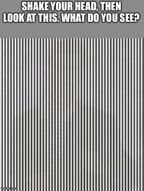 Shake your head back and forth | SHAKE YOUR HEAD, THEN LOOK AT THIS. WHAT DO YOU SEE? | image tagged in shake your head | made w/ Imgflip meme maker