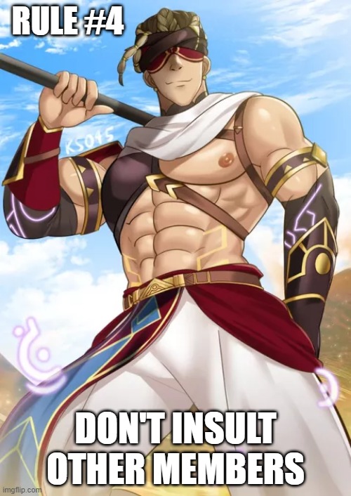 Genshin Grind | RULE #4; DON'T INSULT OTHER MEMBERS | image tagged in discord moderator,titties,big boobs,man boobs,lgbtq,genshin impact | made w/ Imgflip meme maker