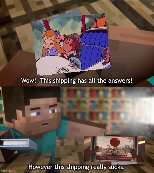 This started an outrage in the Fandom apparently… | Wow!  This shipping has all the answers! However this shipping really sucks. | image tagged in rescue rangers,chip and dale,memes | made w/ Imgflip meme maker