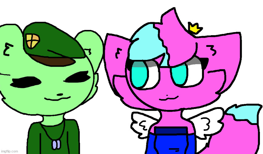 flippy x kitty (btw cinderace where's my art?) | made w/ Imgflip meme maker