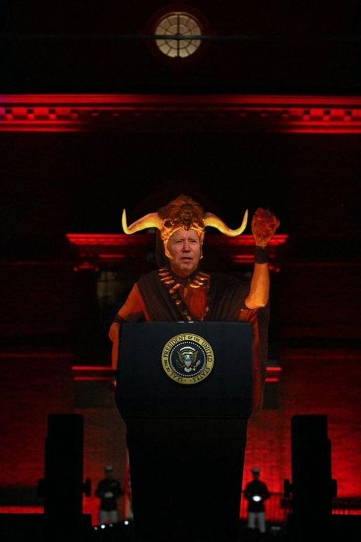 Biden, MASGA leader (Making America's Satan Great Again) Blank Meme Template