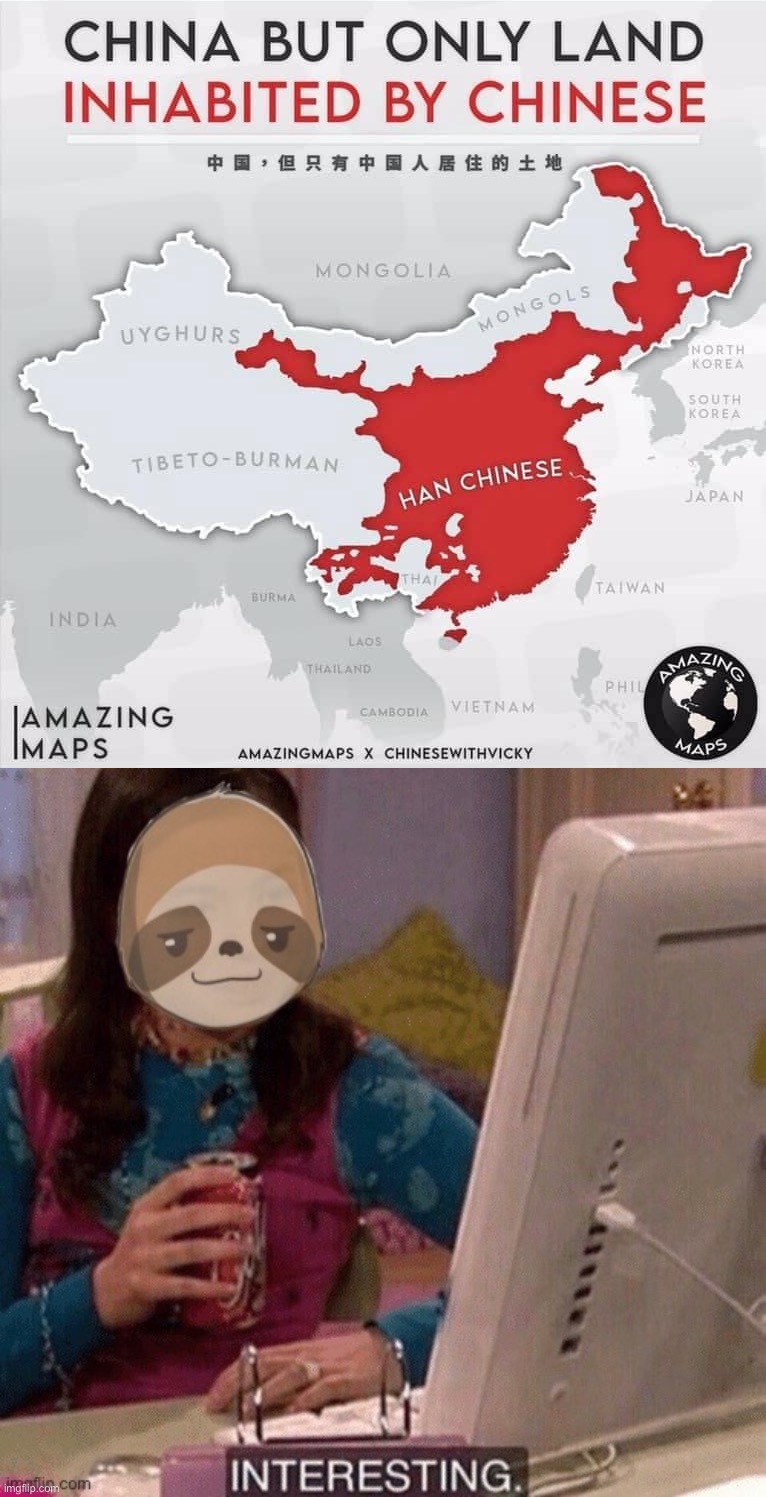 The CCP claims Taiwan. But how valid is its claim to China? | image tagged in china map chinese,sloth interesting,china,tibet,uighurs,empire | made w/ Imgflip meme maker