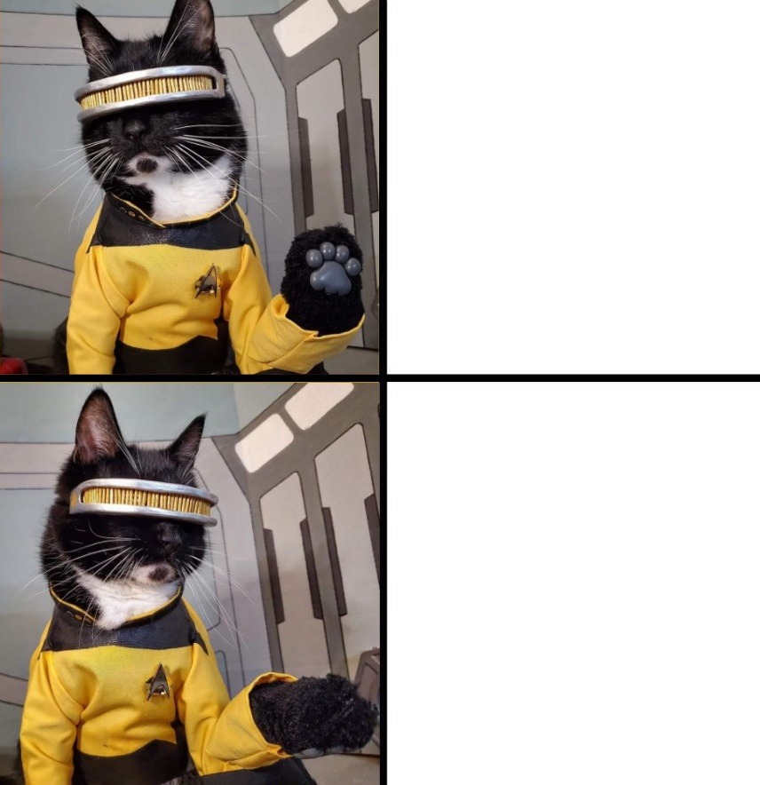 Hotline Bling [Cat Edition] Blank Meme Template