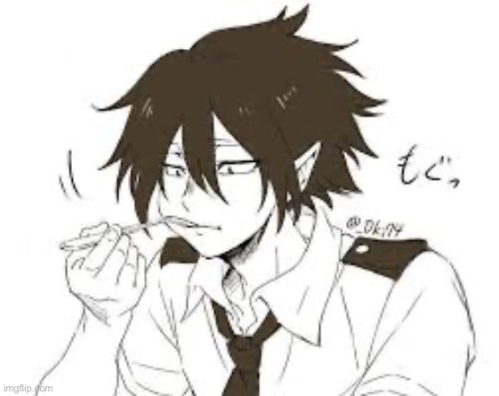 not my art | image tagged in soup eating tamaki | made w/ Imgflip meme maker