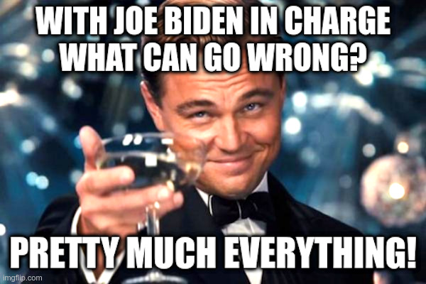 With Joe Biden In Charge, What Can Go Wrong? | image tagged in joe biden,everything | made w/ Imgflip meme maker