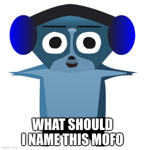 yes hes a mort recolor | WHAT SHOULD I NAME THIS MOFO | image tagged in memes,funny,mort,mofo,oc,recolor | made w/ Imgflip meme maker