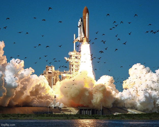A Beautiful Shuttle Launch | image tagged in launch of challenger,1 28 1986,challenger disaster | made w/ Imgflip meme maker