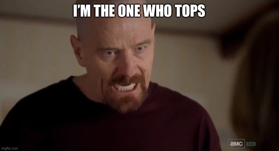 You’re all bottoms tonight. (Except the minors. You’re all excused.) | I’M THE ONE WHO TOPS | image tagged in i am the one who knocks | made w/ Imgflip meme maker