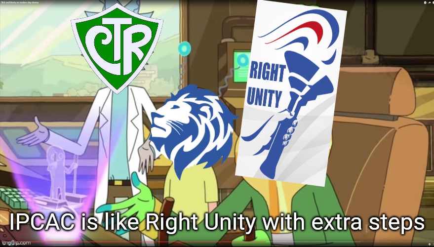 CTR explains CorRUPtion to IPCAC | IPCAC is like Right Unity with extra steps | image tagged in rick and morty slavery with extra steps,corruption,rup corruption,ctr corruption,ipcac | made w/ Imgflip meme maker