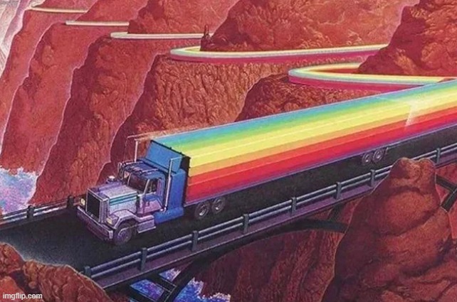 Hyperainbow Truck, Starts at the back and the Trucker at the Front is the Boss | made w/ Imgflip meme maker