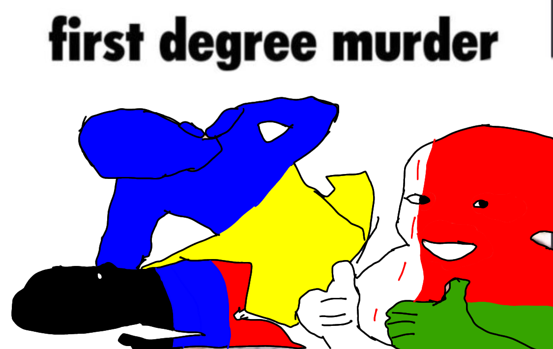 High Quality First degree murder Ukraine war Blank Meme Template