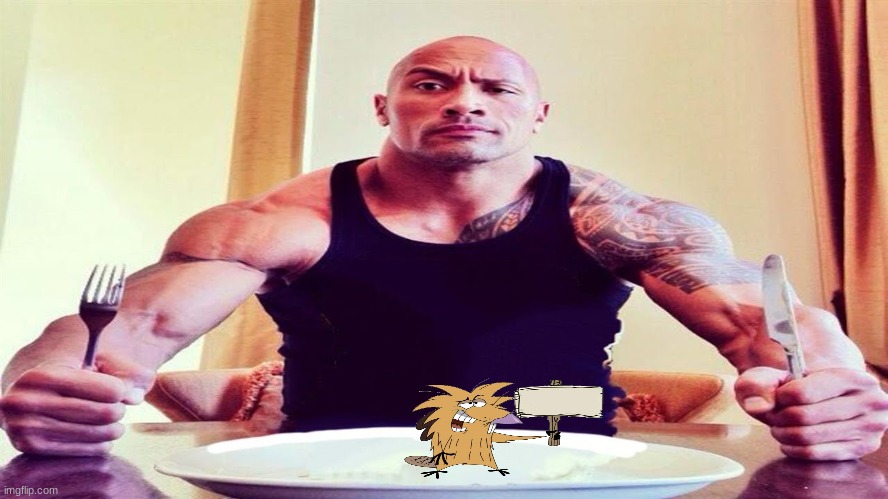 Dwayne the rock eating | image tagged in dwayne the rock eating | made w/ Imgflip meme maker