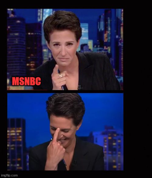 Rachel Maddow serious and laughing Blank Meme Template