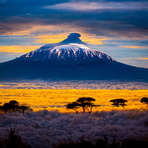 High Quality Mt. Kilimanjaro (AI Created!) Blank Meme Template