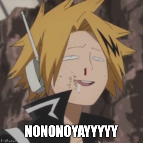 Denki dumb | NONONOYAYYYYY | image tagged in denki dumb | made w/ Imgflip meme maker