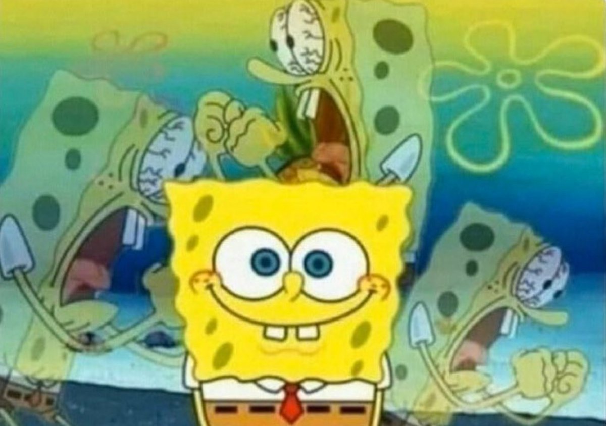 High Quality Spongebob internal screaming Blank Meme Template