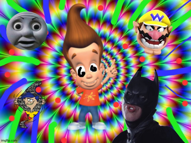 Jimmy neutron on LSD | image tagged in lsd | made w/ Imgflip meme maker