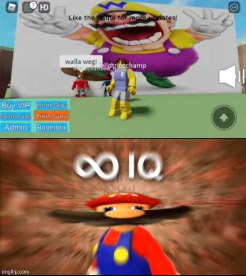 image tagged in marios infinite iq | made w/ Imgflip meme maker