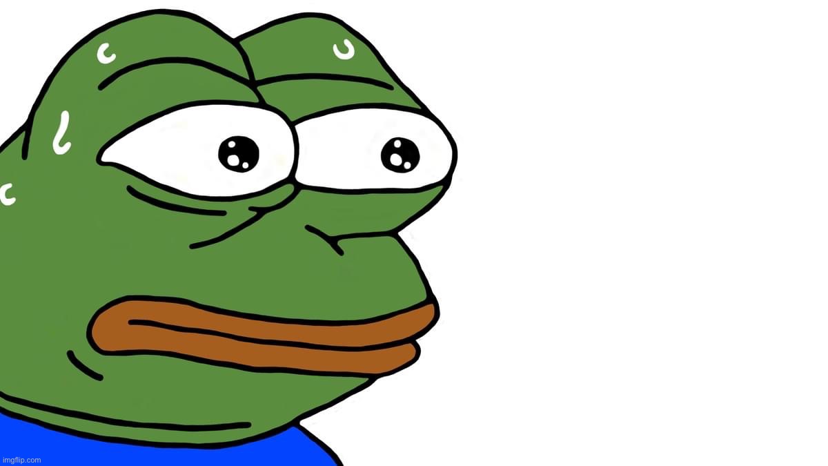 Sweaty Pepe frog | image tagged in sweaty pepe frog | made w/ Imgflip meme maker