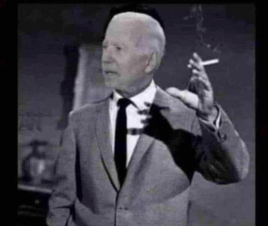 Biden smoking Blank Meme Template