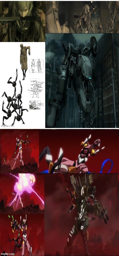 Re-Drawing parallels that do not make any sense nº2 | image tagged in metal gear solid,neon genesis evangelion,rebuild of evangelion,raiden | made w/ Imgflip meme maker