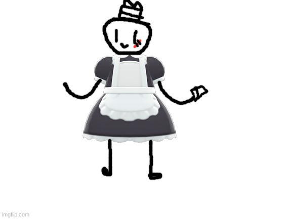 i am a maid | image tagged in blank white template,sammy,memes,funny,maid,cute | made w/ Imgflip meme maker