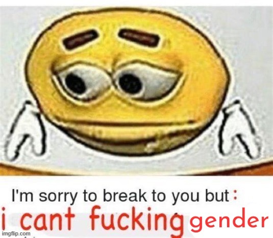 I can’t fucking gender | image tagged in i can t fucking gender | made w/ Imgflip meme maker