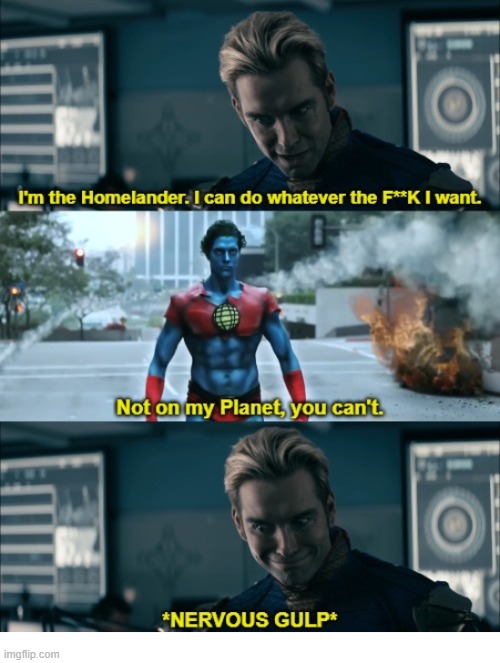 Homelander VS Captain Planet | image tagged in the boys,homelander,captain planet | made w/ Imgflip meme maker