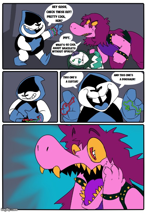 day 64 of posting deltarune comics | image tagged in they already have spikes but whatever | made w/ Imgflip meme maker