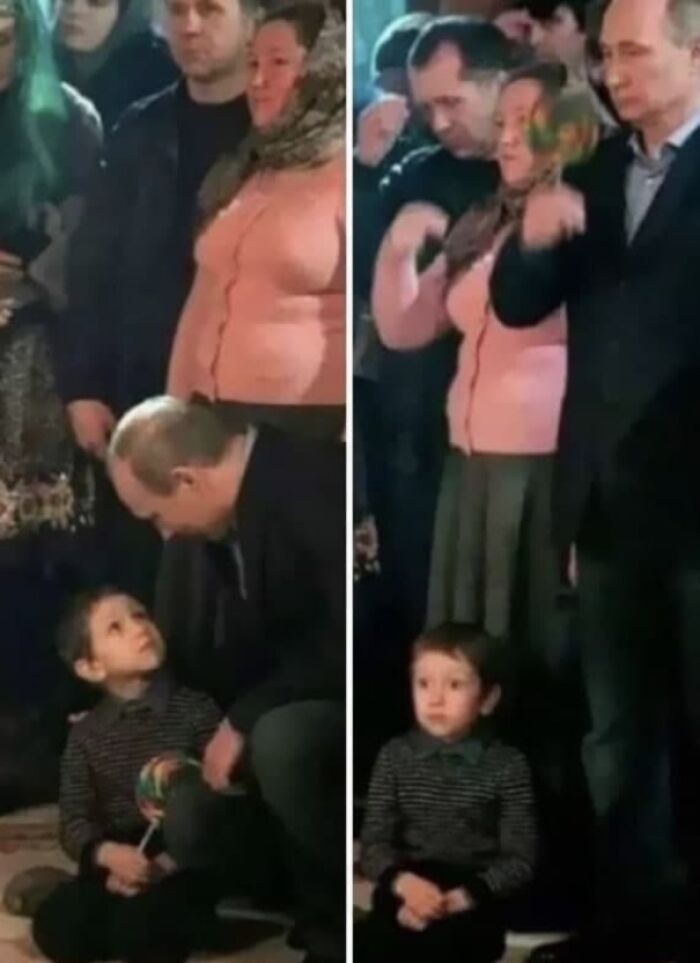 High Quality Putin and realisation kid Blank Meme Template