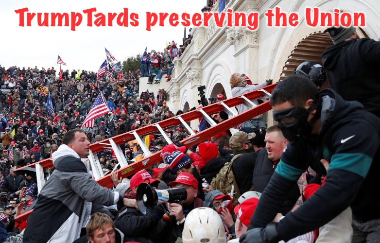 Qanon - Insurrection - Trump riot - sedition | TrumpTards preserving the Union | image tagged in qanon - insurrection - trump riot - sedition | made w/ Imgflip meme maker